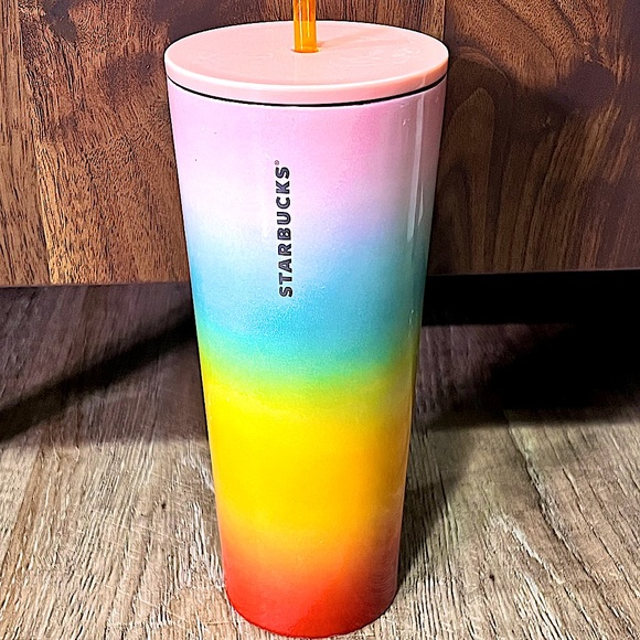 RARE Starbucks Rainbow Color stainless steel tumbler